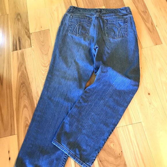 Liz Claiborne Bootcut Jeans w/Leather Quilted Buttons, Vintage 90s, Size 10 - Picture 5 of 12